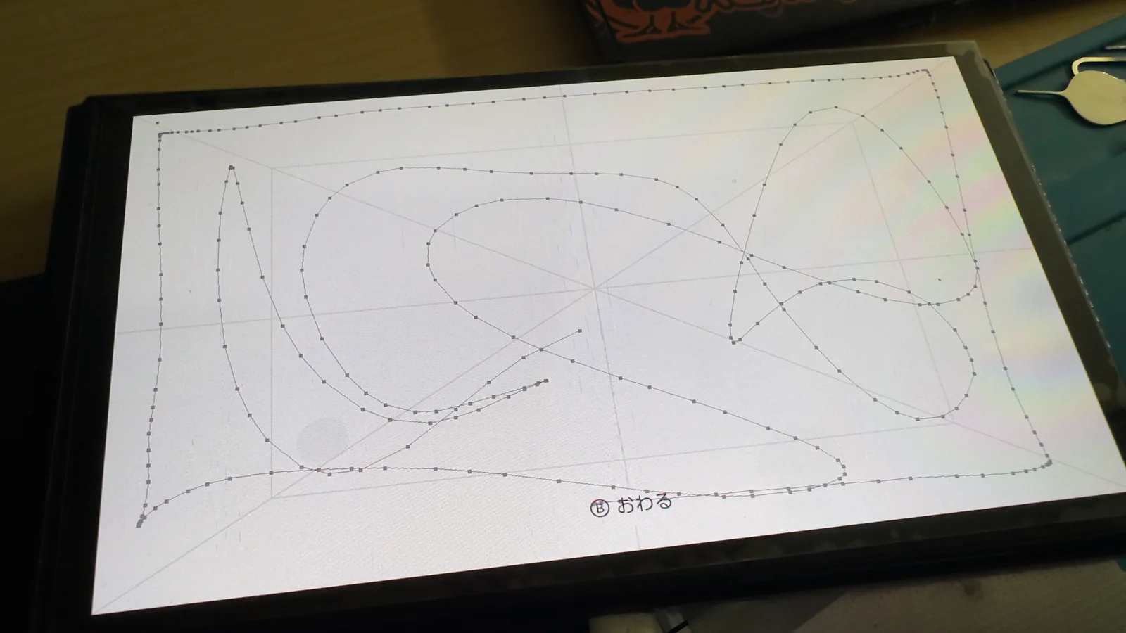 液晶交換後にタッチ操作を確認しているNintendo Switch