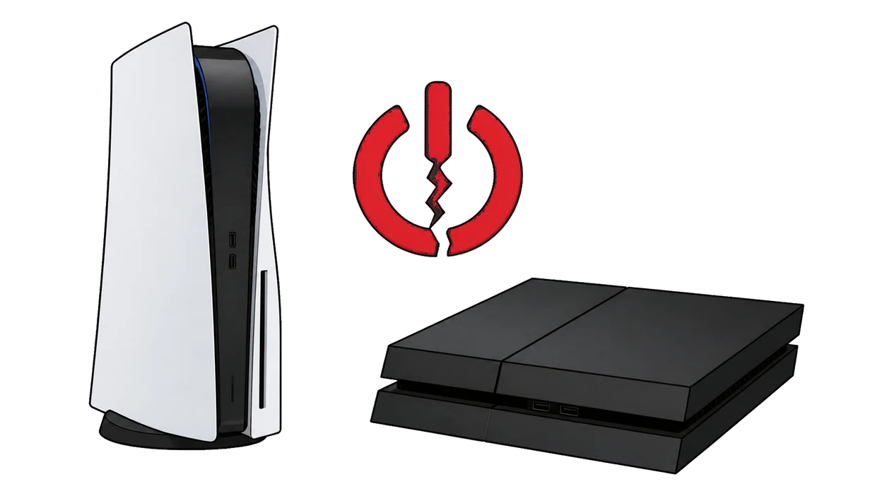 PS4・PS5の電源ユニットと起動不良を表すイラスト