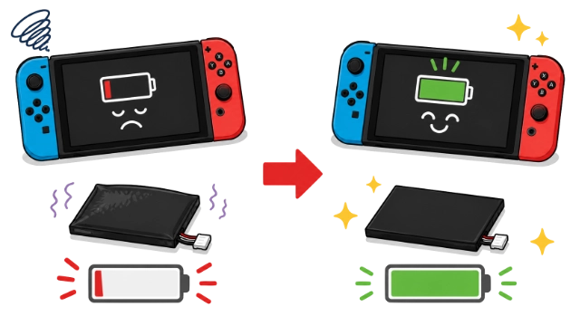 バッテリー交換のイメージ