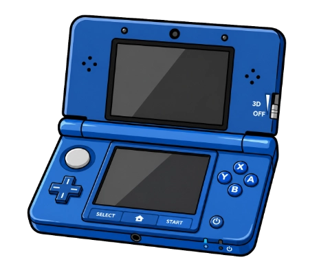 折りたたみゲーム機のイラスト