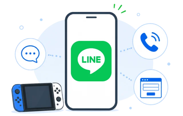 LINEや電話、Webフォームで修理相談をするイメージ